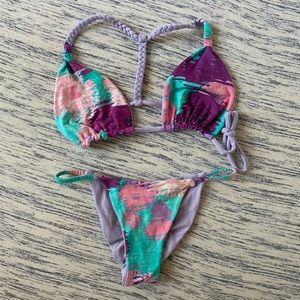 Purple Triangle Bikinis